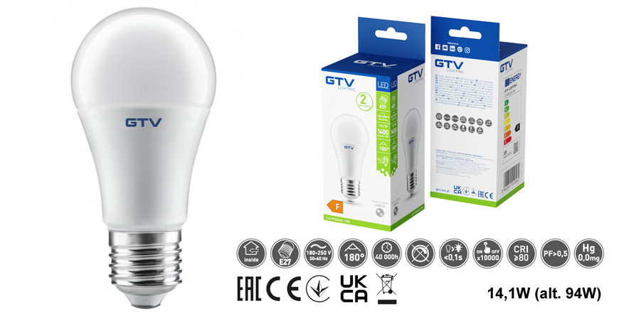 LED žárovka E27 15W denní bílá (c.100W) www.knk.cz