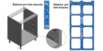 Šablona pro montáž AxisPro a Modern box